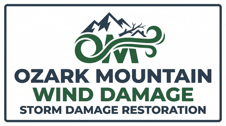 Ozark Mountain Wind Damage Logo